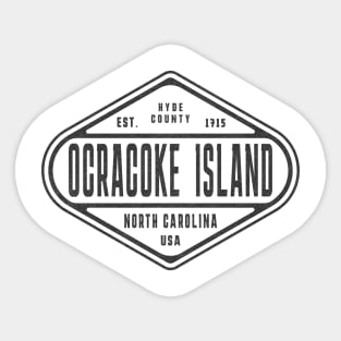 Ocracoke Island, NC Summertime Weathered Sign Sticker